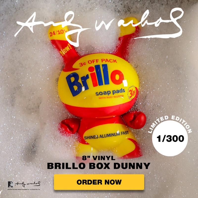 Andy Warhol 8" Masterpiece Vinyl Yellow Brillo Box Dunny (Limited to 300) - Kidrobot