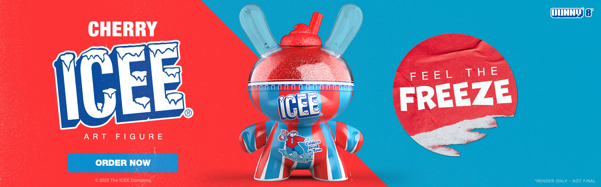 Kidrobot & ICEE® - Cherry ICEE 8" Dunny Art Figure - Kidrobot