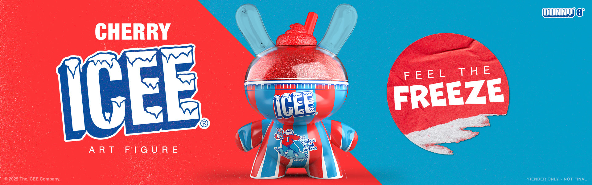 Kidrobot & ICEE® - Cherry ICEE 8" Dunny Art Figure - Kidrobot
