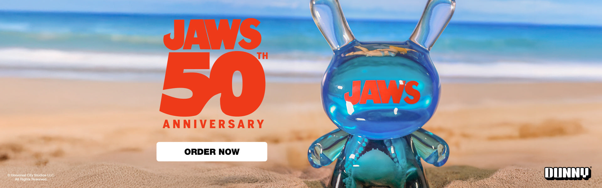50th Anniversary Jaws 8" Resin Dunny Art Figure - Kidrobot
