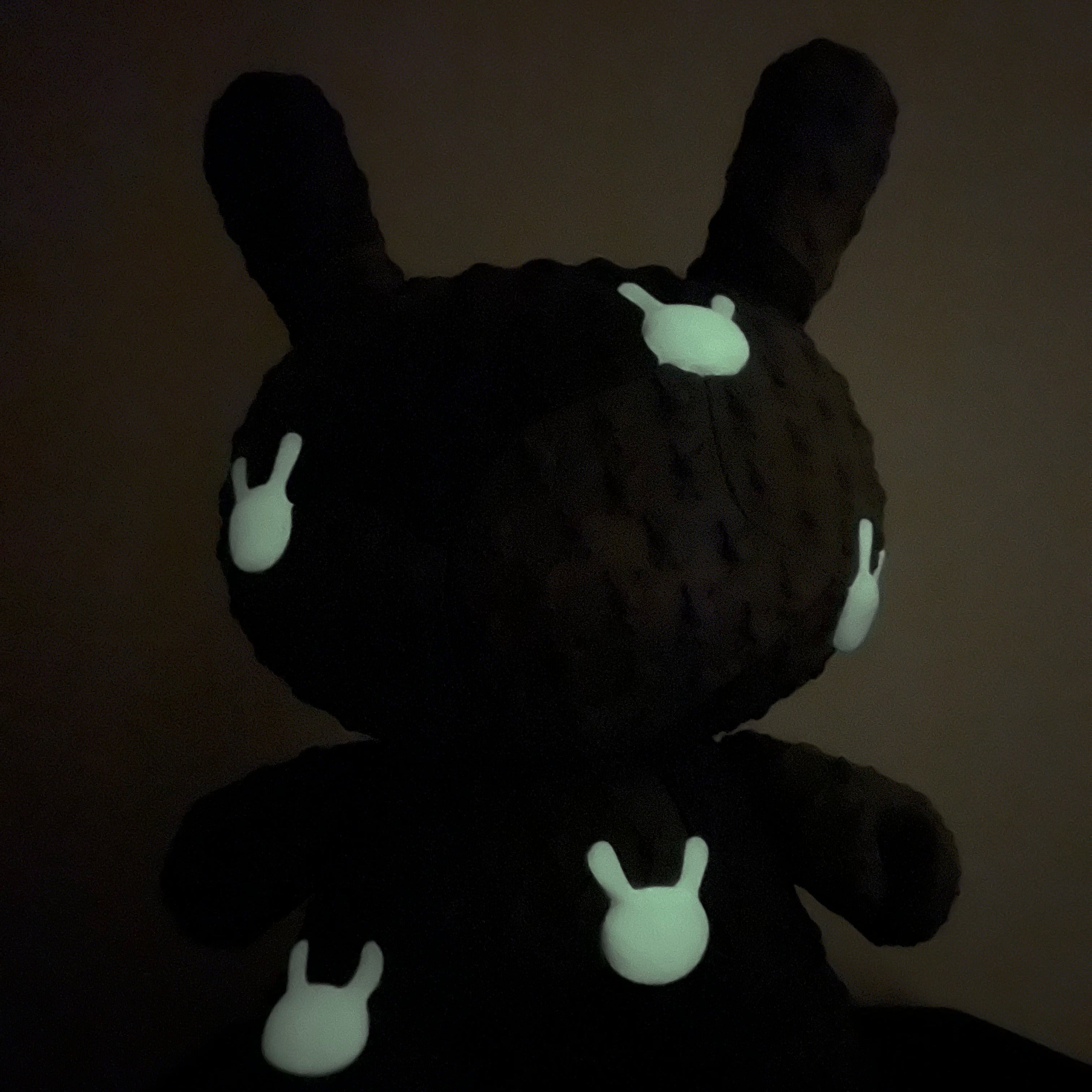 Kidrobot x Locknesters Puzzle Dunny 20" Glow-in-the-Dark Art Figure - Monochrome Edition (Limited Edition of 20) - Kidrobot.com Exclusive