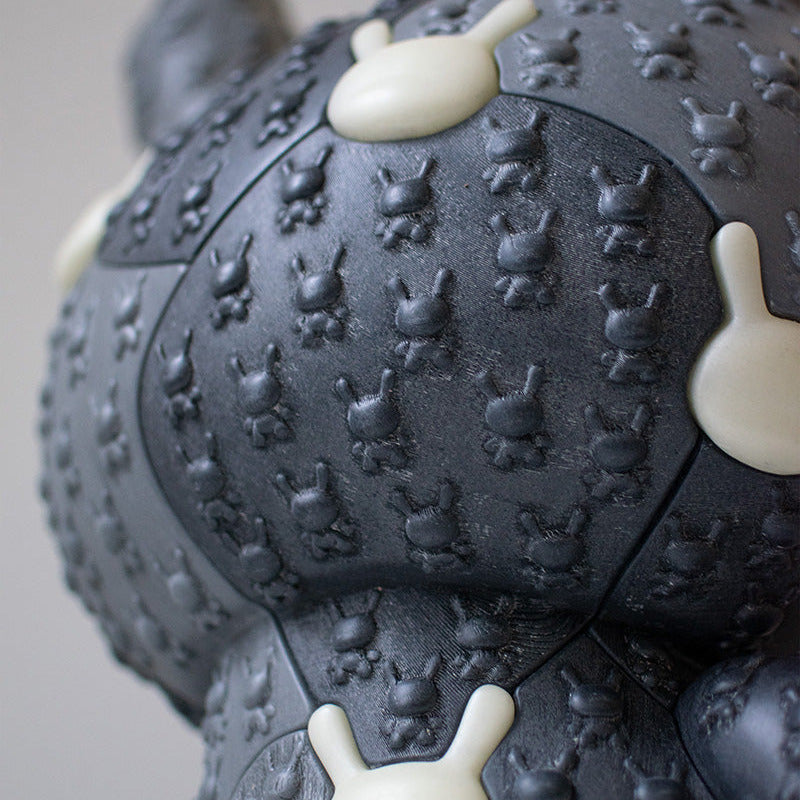 Kidrobot x Locknesters Puzzle Dunny 20" Glow-in-the-Dark Art Figure - Monochrome Edition (Limited Edition of 20) - Kidrobot.com Exclusive