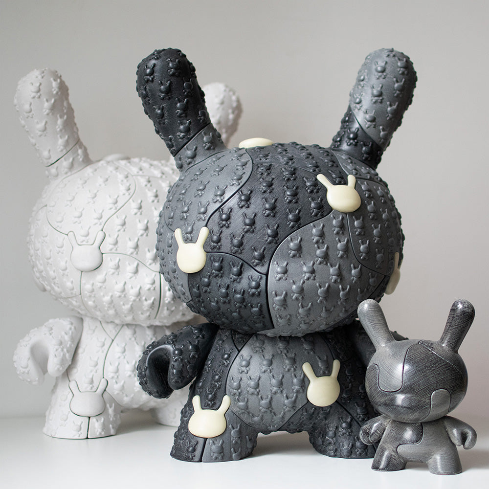 Kidrobot x Locknesters Puzzle Dunny 20" Glow-in-the-Dark Art Figure - Monochrome Edition (Limited Edition of 20) - Kidrobot.com Exclusive