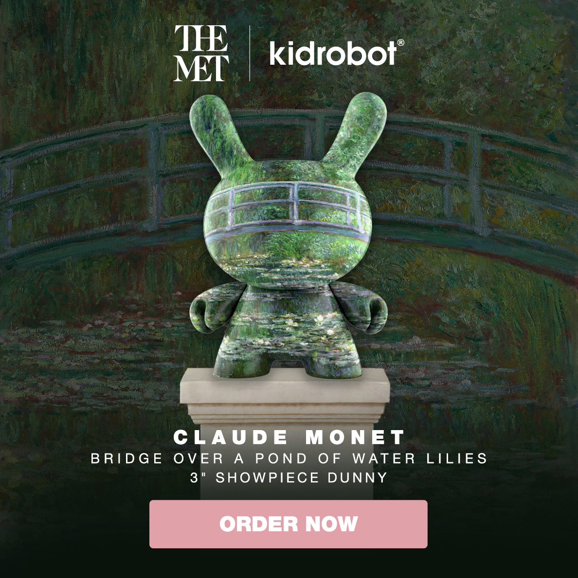 The Met 3" Showpiece Vinyl Art Dunny - Bridge Over a Pond of Water Lilies by Claude Monet - Kidrobot