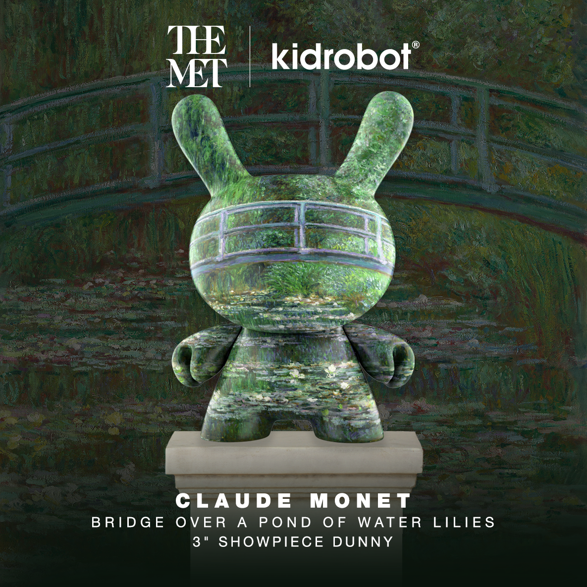 The Met 3" Showpiece Vinyl Art Dunny - Bridge Over a Pond of Water Lilies by Claude Monet - Kidrobot