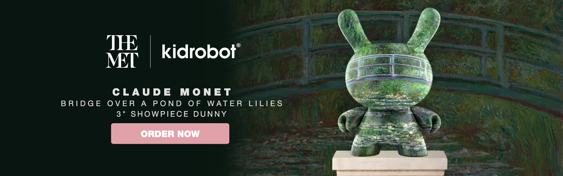 The Met 3" Showpiece Vinyl Art Dunny - Bridge Over a Pond of Water Lilies by Claude Monet - Kidrobot