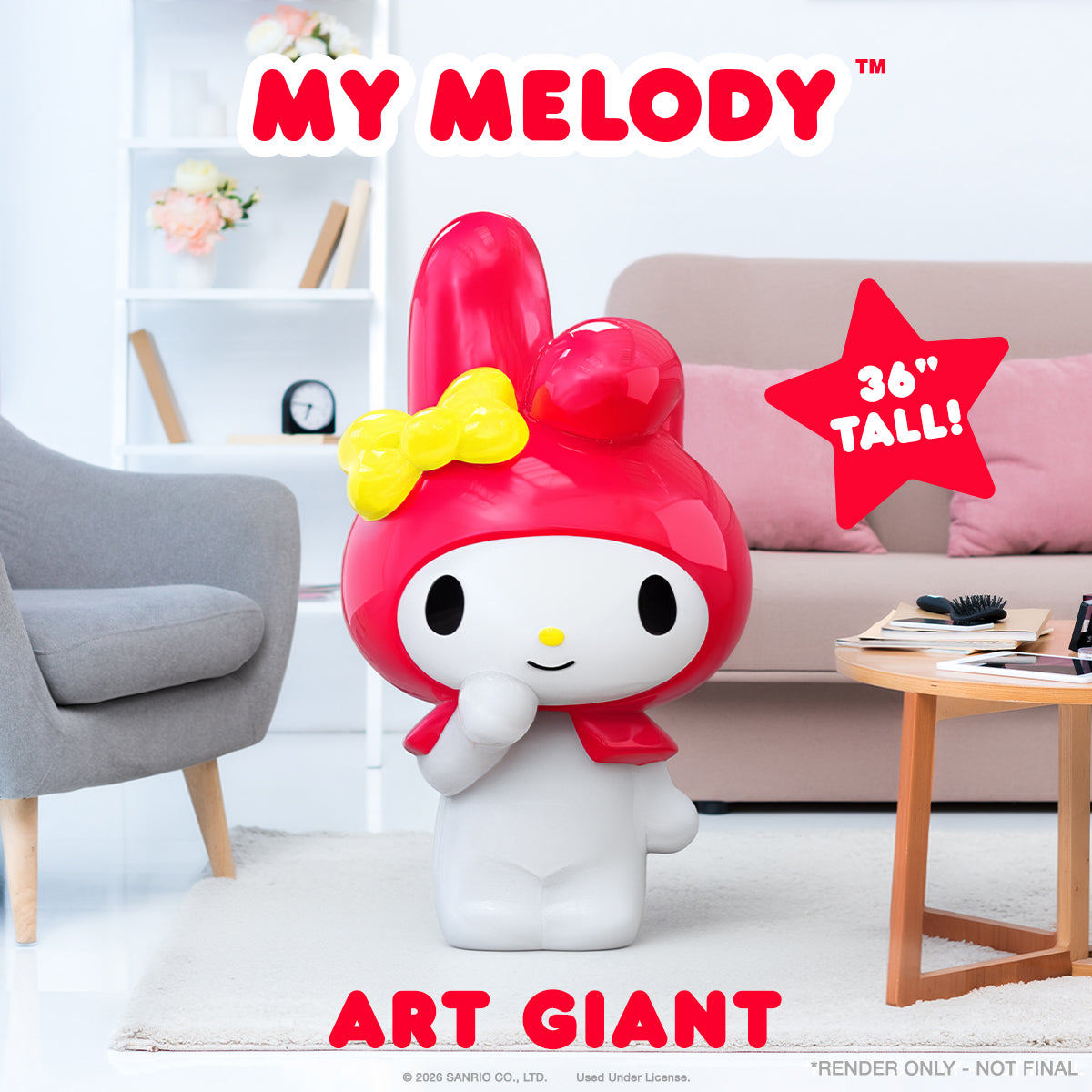 Hello Kitty® and Friends My Melody™ 36” Art Giant - Kidrobot