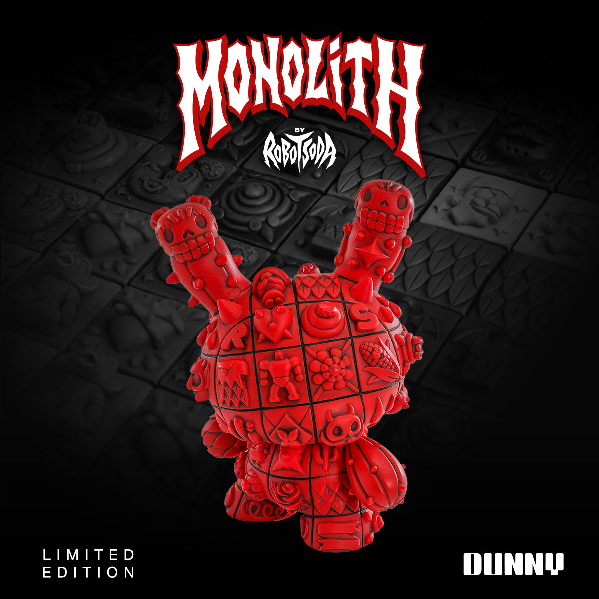 MONOLITH Dunny 8" Sculpted Vinyl Art Figure by ROBOT SODA - Sangre Edition (Limited to 150) - Kidrobot