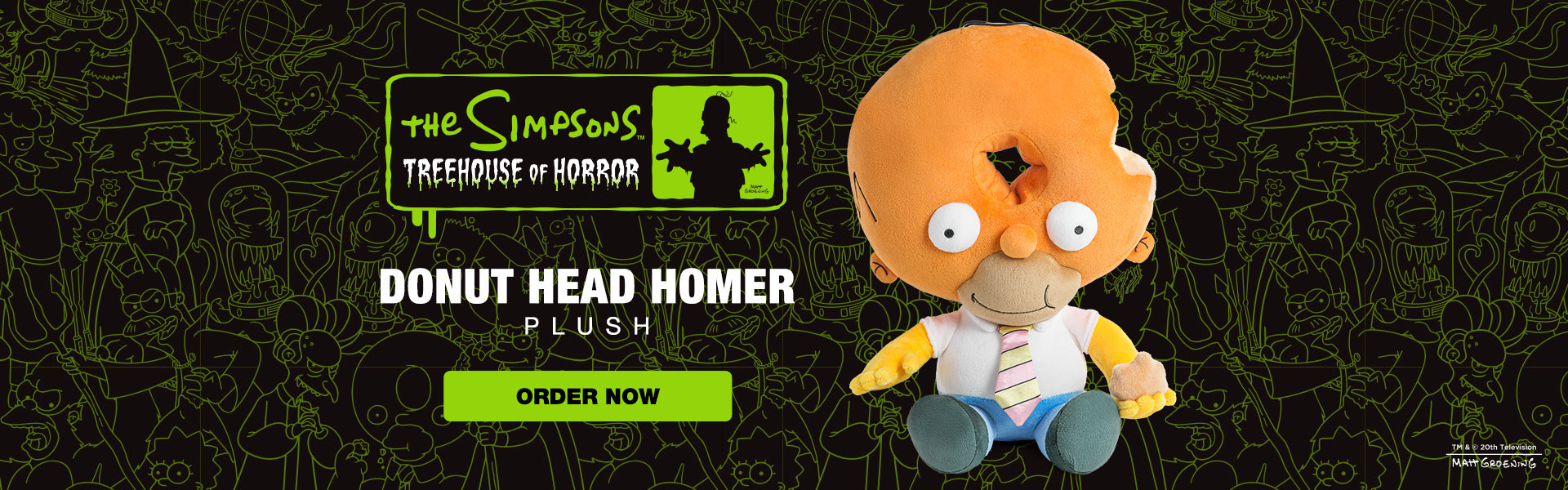 The Simpsons Treehouse of Horror - Donut Head Homer Plush - Kidrobot
