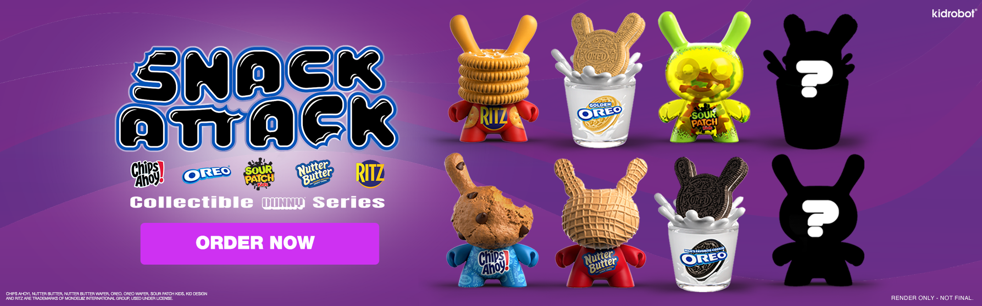 Snack Attack Dunny Blind Box Mini Figure Series on Kidrobot.com