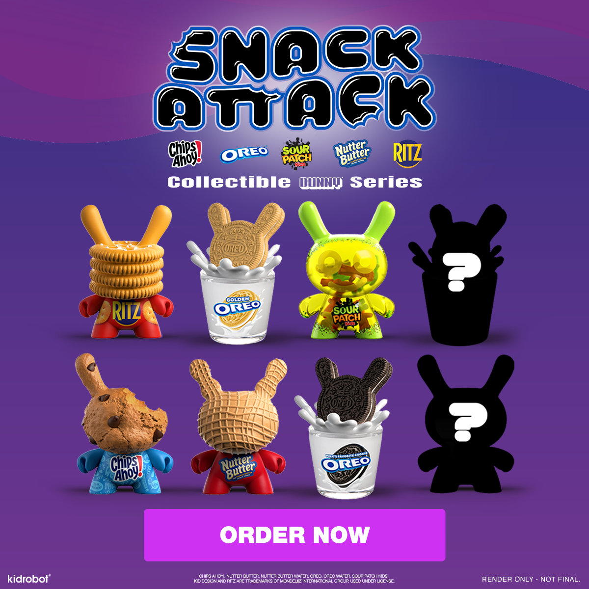 Snack Attack Dunny Blind Box Mini Figure Series on Kidrobot.com