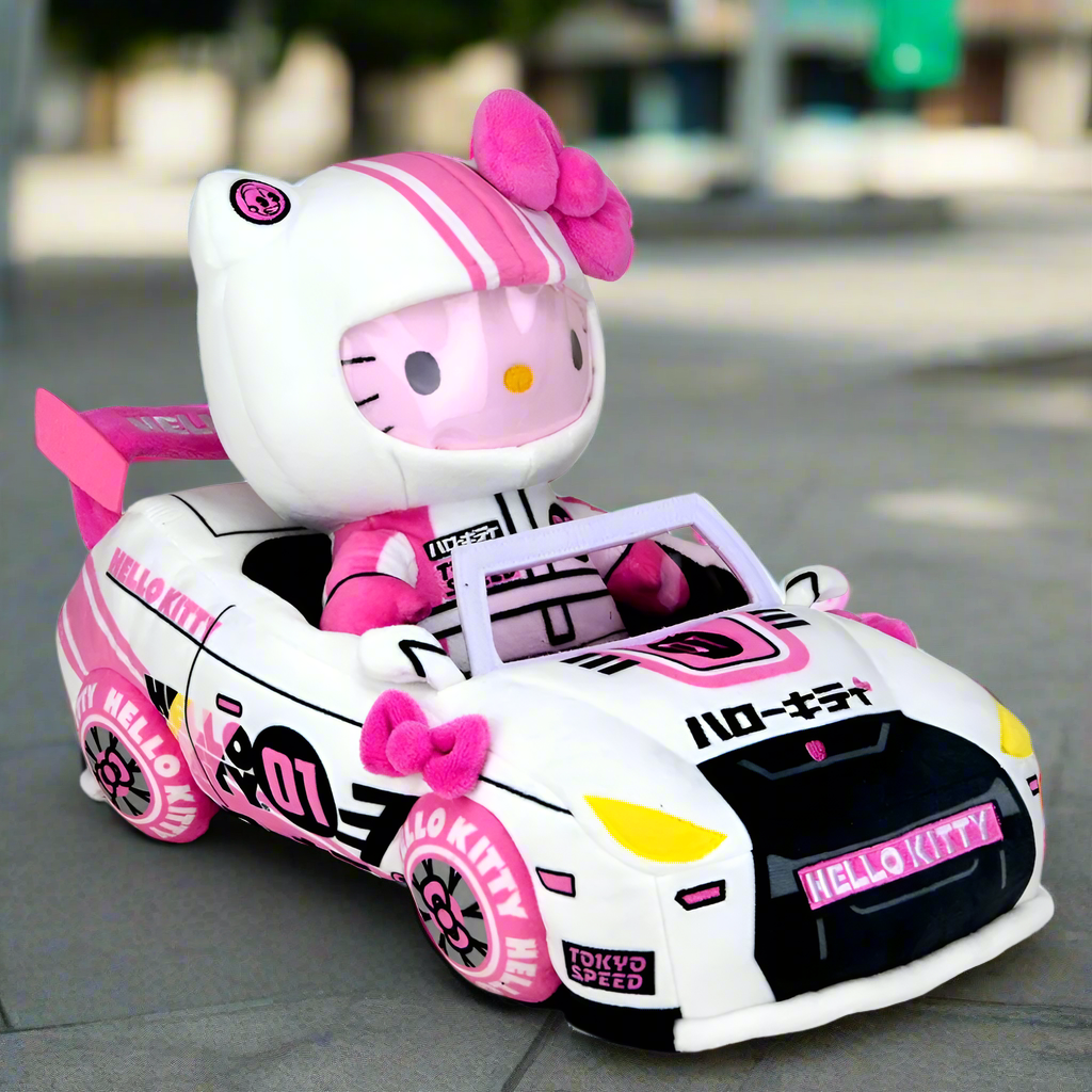 Hello Kitty® and Friends Tokyo Speed Racer Hello Kitty 13" Plush (PRE-ORDER) - Kidrobot - Shop Collectible Art Toys and Plush at Kidrobot.com