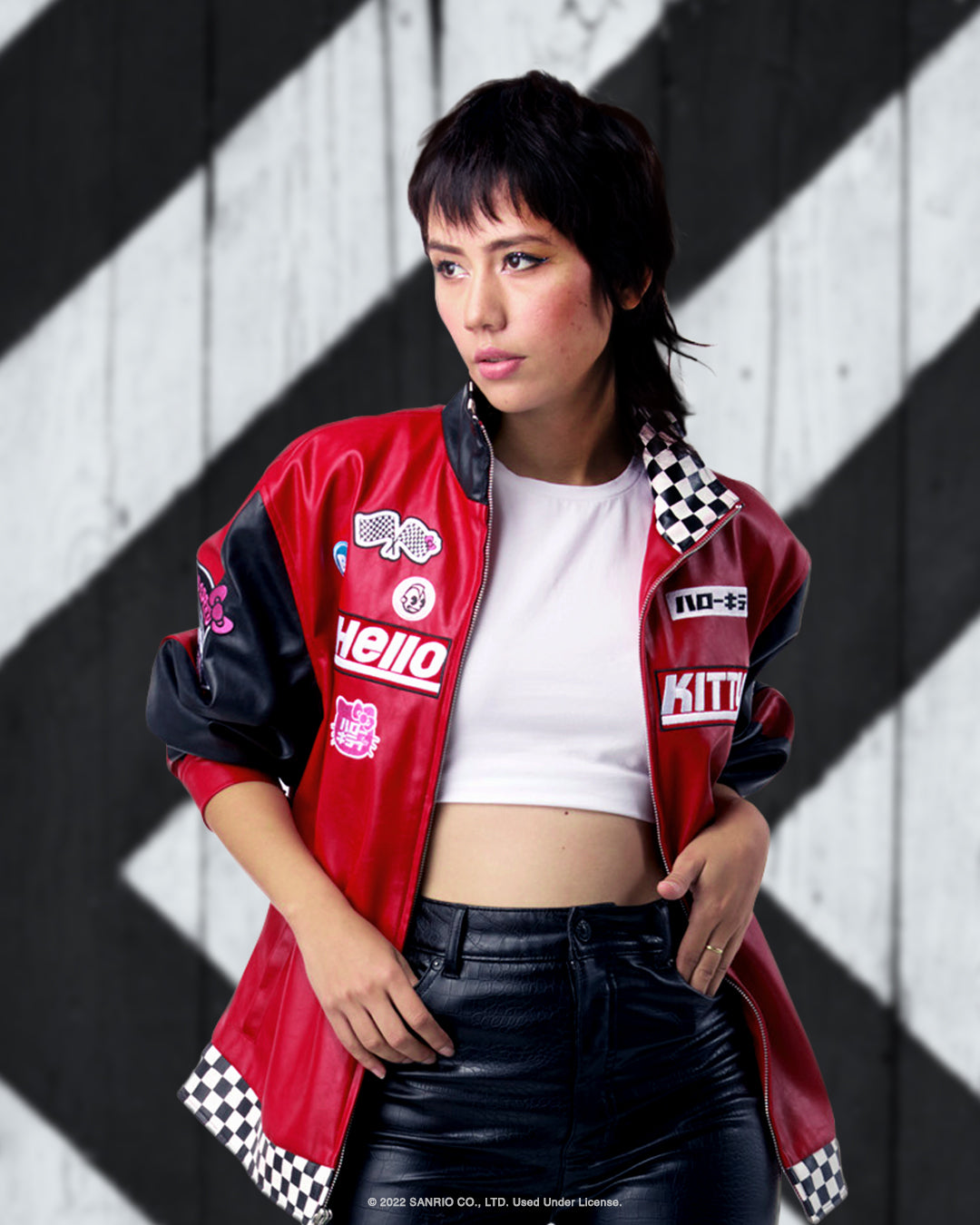Hello Kitty® Tokyo Speed Red Moto Jacket by Kidrobot