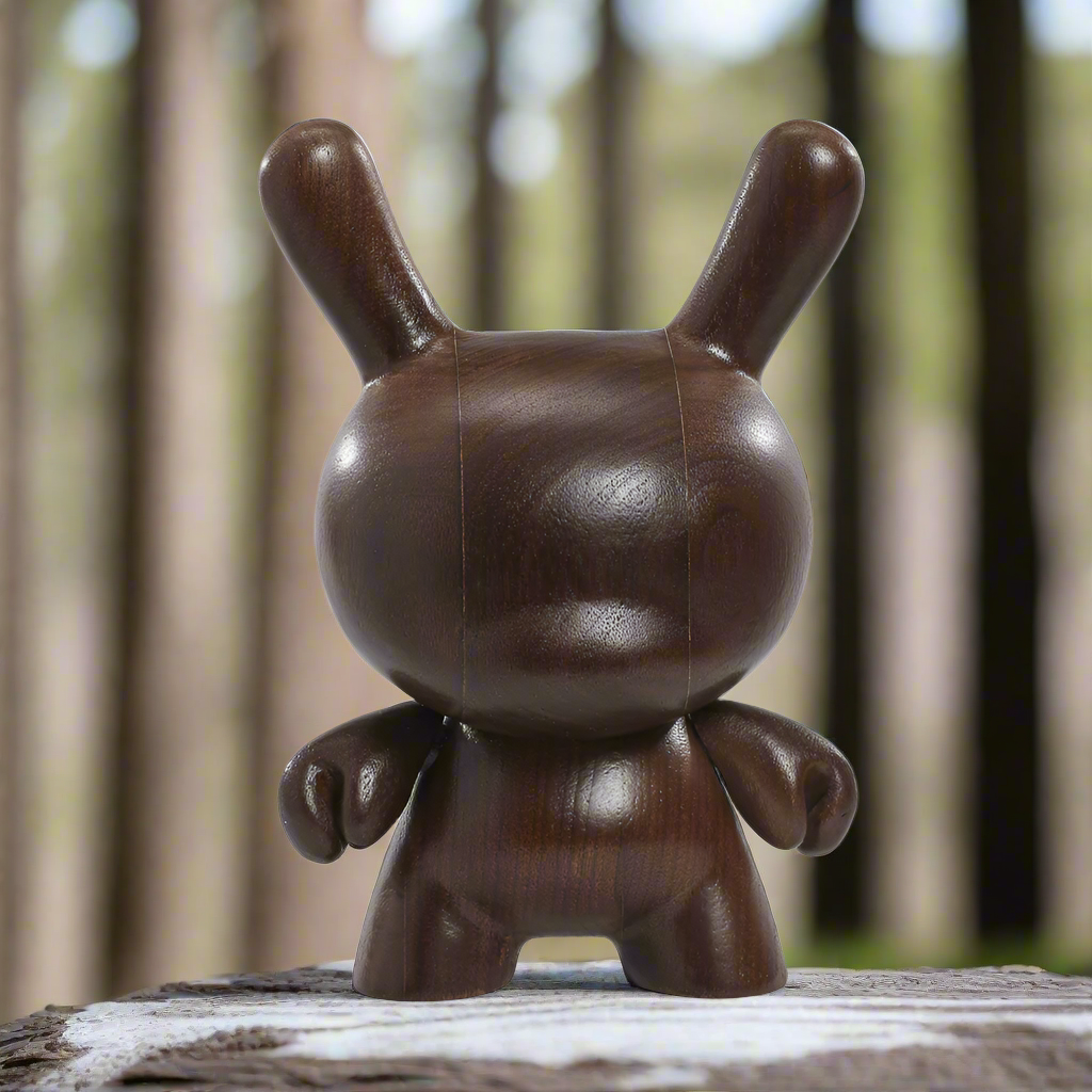 Kidrobot RAW Black Walnut 8" Wood Dunny (Limited Edition of 1000) (PRE-ORDER) - Kidrobot