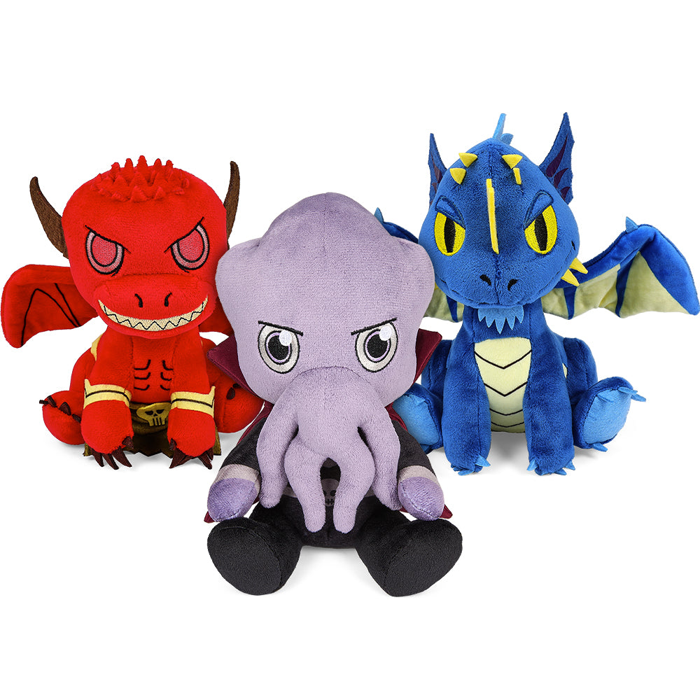 Dungeons & Dragons Phunny Plush Bundle (Blue Dragon, Pit Fiend and Mind Flayer) (PRE-ORDER) - Kidrobot