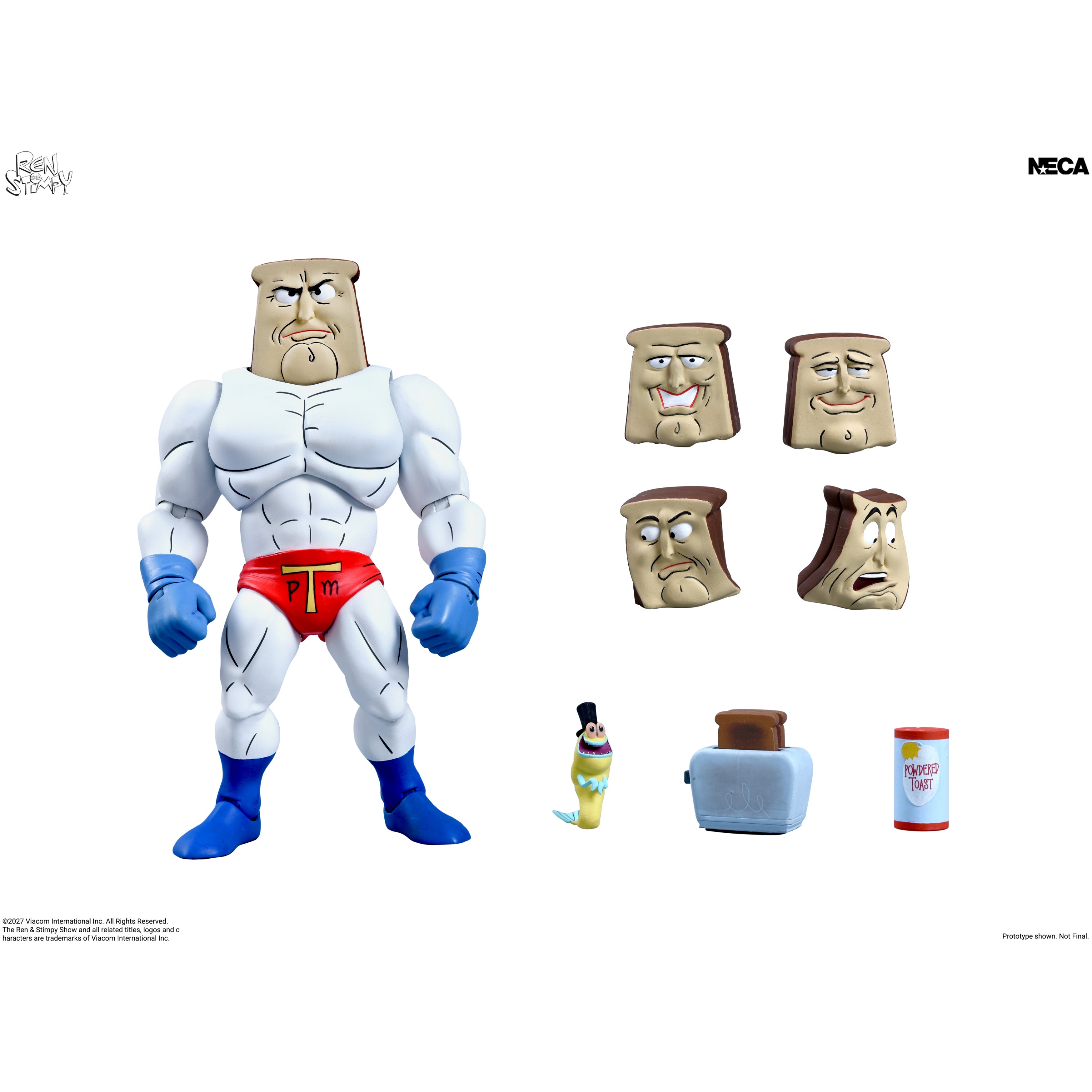 The Ren & Stimpy Show - Ultimate Powdered Toast Man 7" Scale Action Figure by NECA on Kidrobot.com