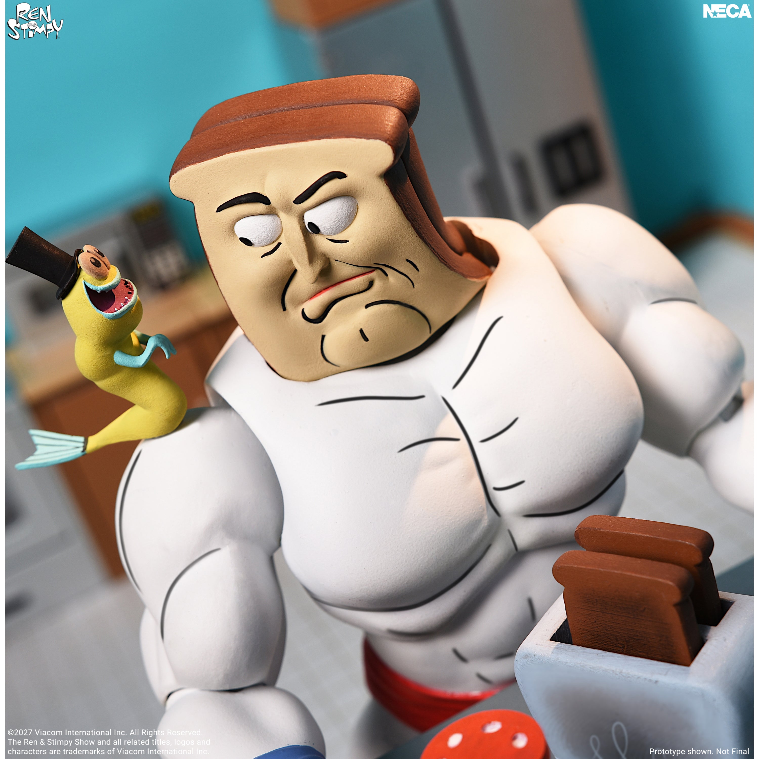 The Ren & Stimpy Show - Ultimate Powdered Toast Man 7" Scale Action Figure by NECA on Kidrobot.com