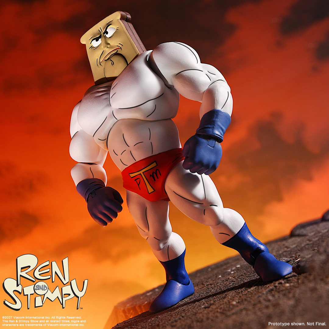  The Ren & Stimpy Show - Ultimate Powdered Toast Man 7" Scale Action Figure by NECA on Kidrobot.com