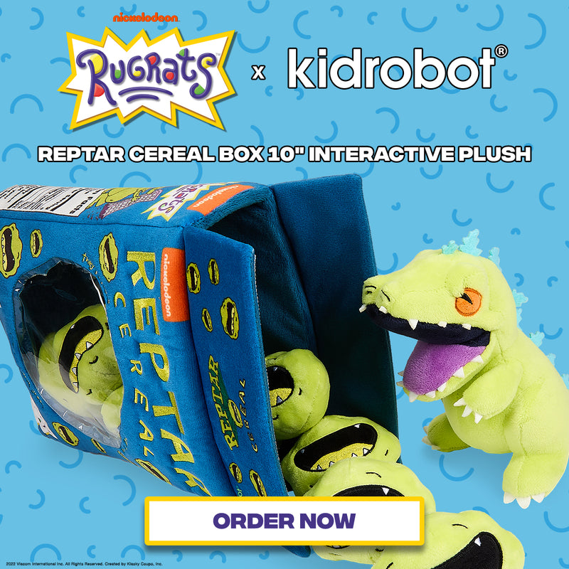 Rugrats 10" Plush Interactive Reptar Cereal Box