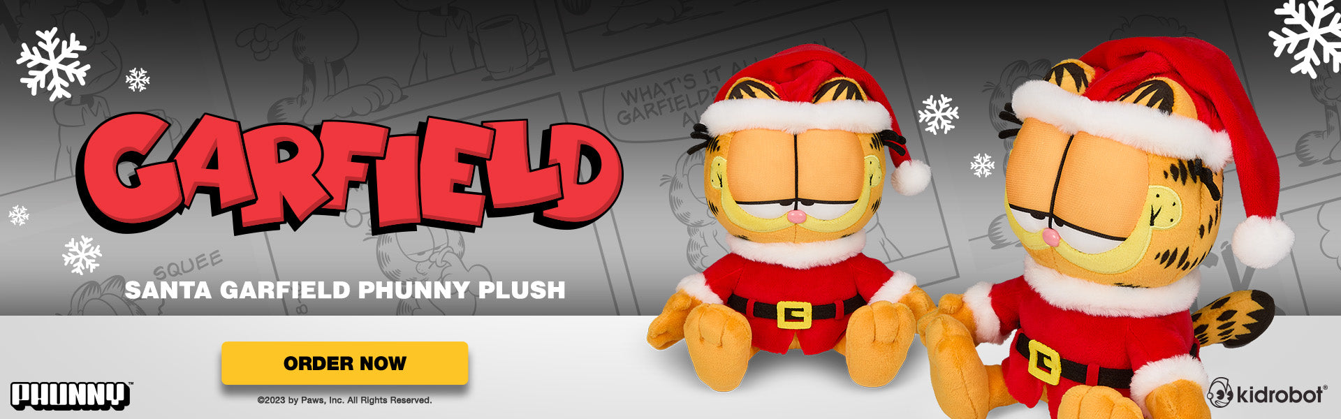 Santa Garfield Phunny Plush