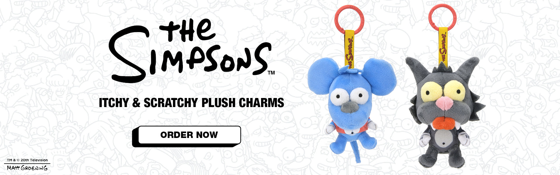 The Simpsons - Itchy & Scratchy Plush Charm Bundle 2-Pack on Kidrobot.com