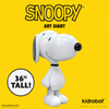 Large Snoopy Peanuts Art Giant figure, 36 inches tall, featuring the iconic cartoon dog in a playful pose.