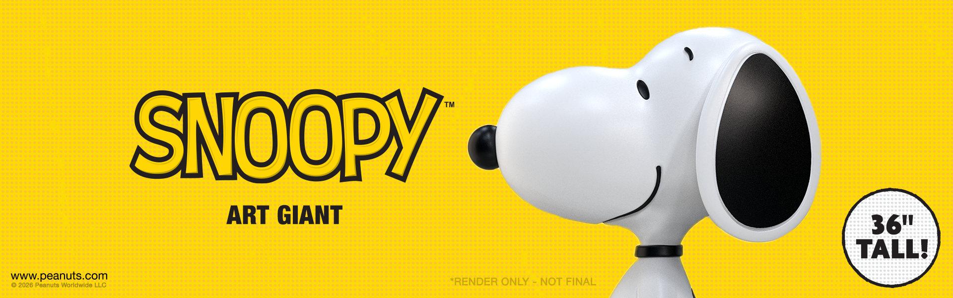 Peanuts - Snoopy 36” Art Giant - Kidrobot