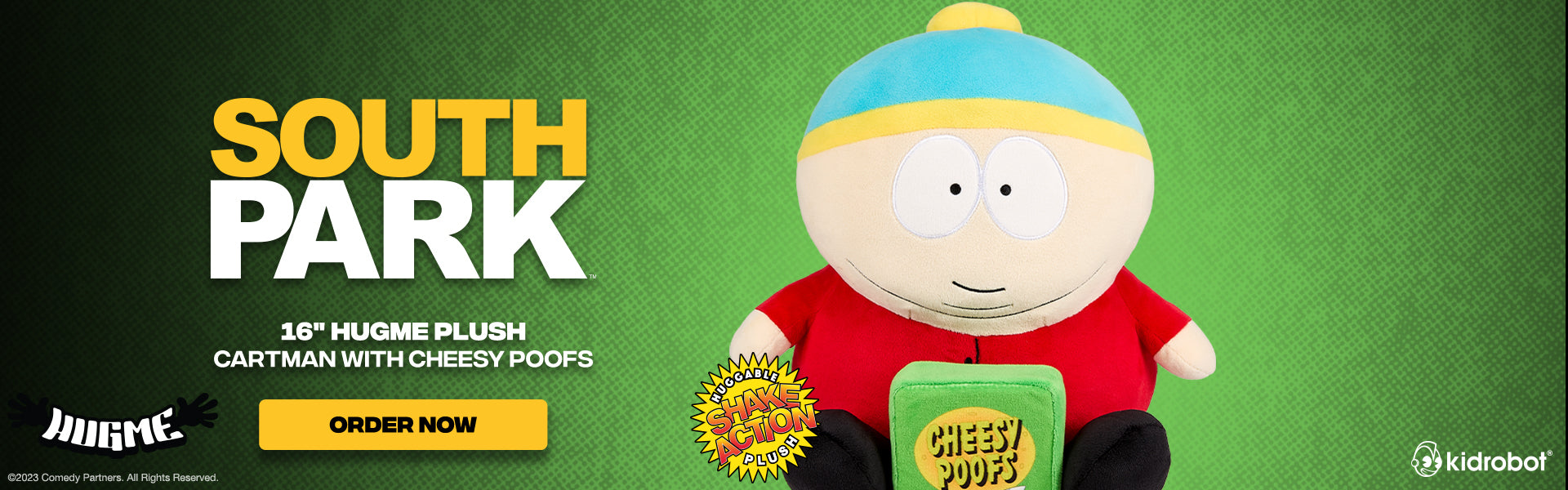 South Park 16" HugMe Plush - Cartman with Cheesy Poofs