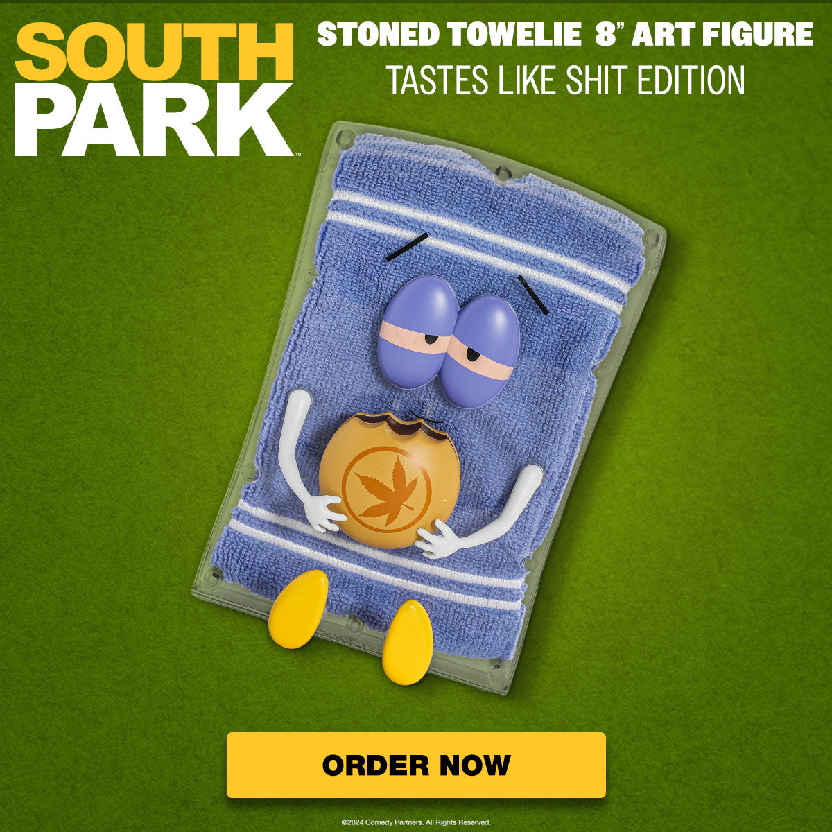 South Park Stoned Towelie with Tegridy Burger 8” Art Figure - Tastes Like Sh*t Edition (PRE-ORDER) - Kidrobot