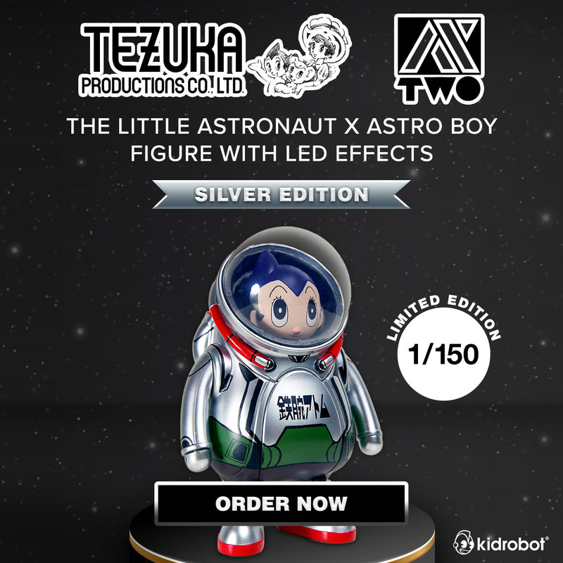 Kidrobot BLACK FRIDAY 2023! The Little Astronaut x Astro Boy Figure with LED Effects by AX2 - Silver