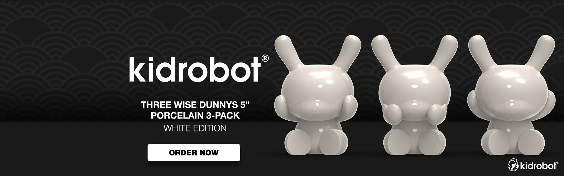 Three Wise Dunnys 5-inch Porcelain 3 Pack - White Edition - Almost gone!