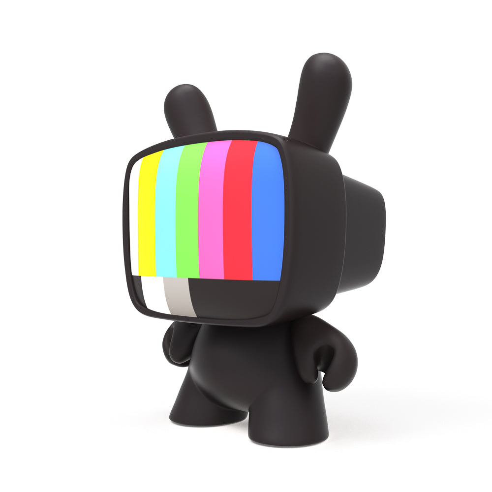Andy Warhol 8-inch Masterpiece T.V. Dunny vinyl art figure, limited edition collectible, featuring bold pop art design.