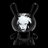 Andy Warhol Fright Wig Self-Portrait 8" Dunny Monochrome Edition collectible toy, featuring Warhol-inspired design and bold monochrome art.