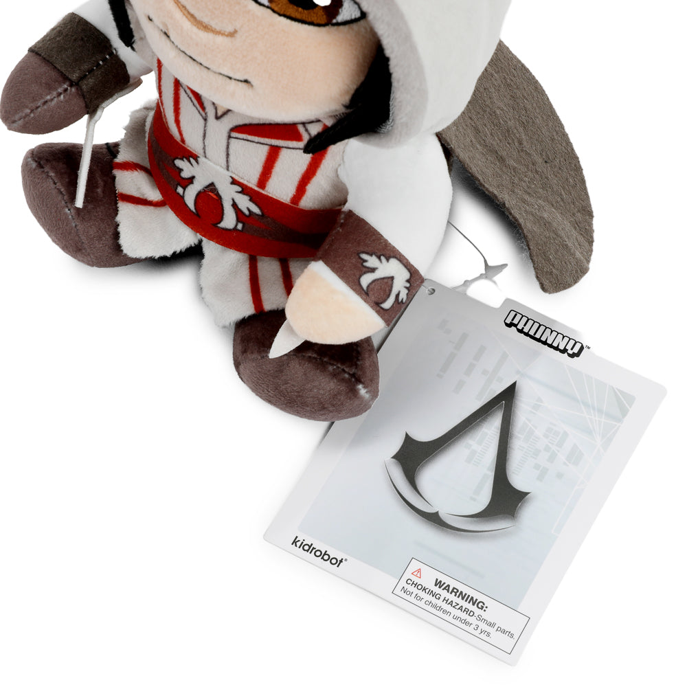 Assassin’s Creed Ezio Phunny plush toy by Kidrobot, soft fabric plush character from the Assassin’s Creed game series.
