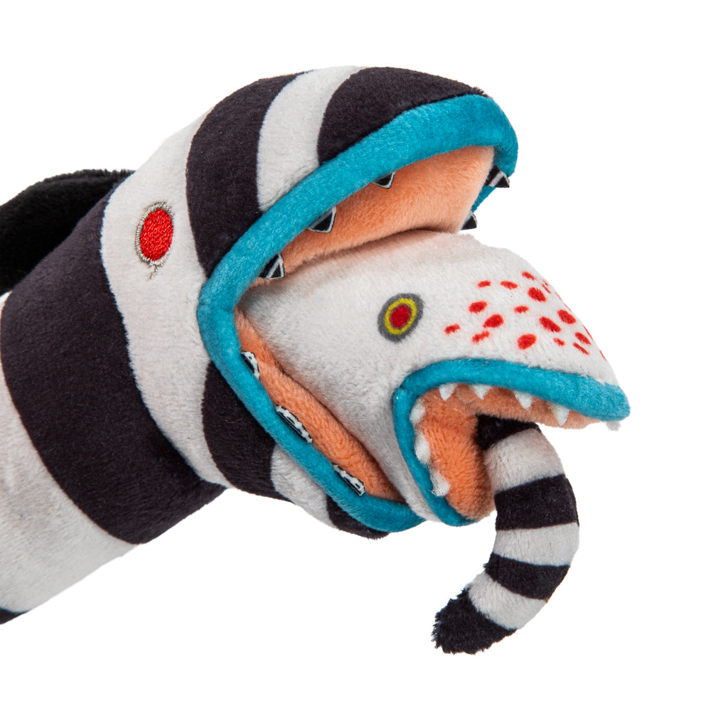 Set of four Beetlejuice Sandworm Phunny plush toys from the Beetlejuice franchise, soft and collectible plush figures.