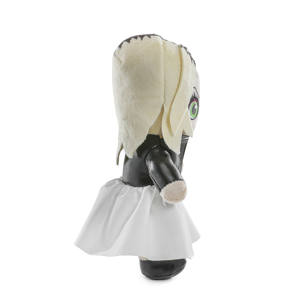 Bride of Chucky Tiffany and Chucky Phunny plush dolls standing in a box, featuring detailed fabric and character design from the horror franchise.