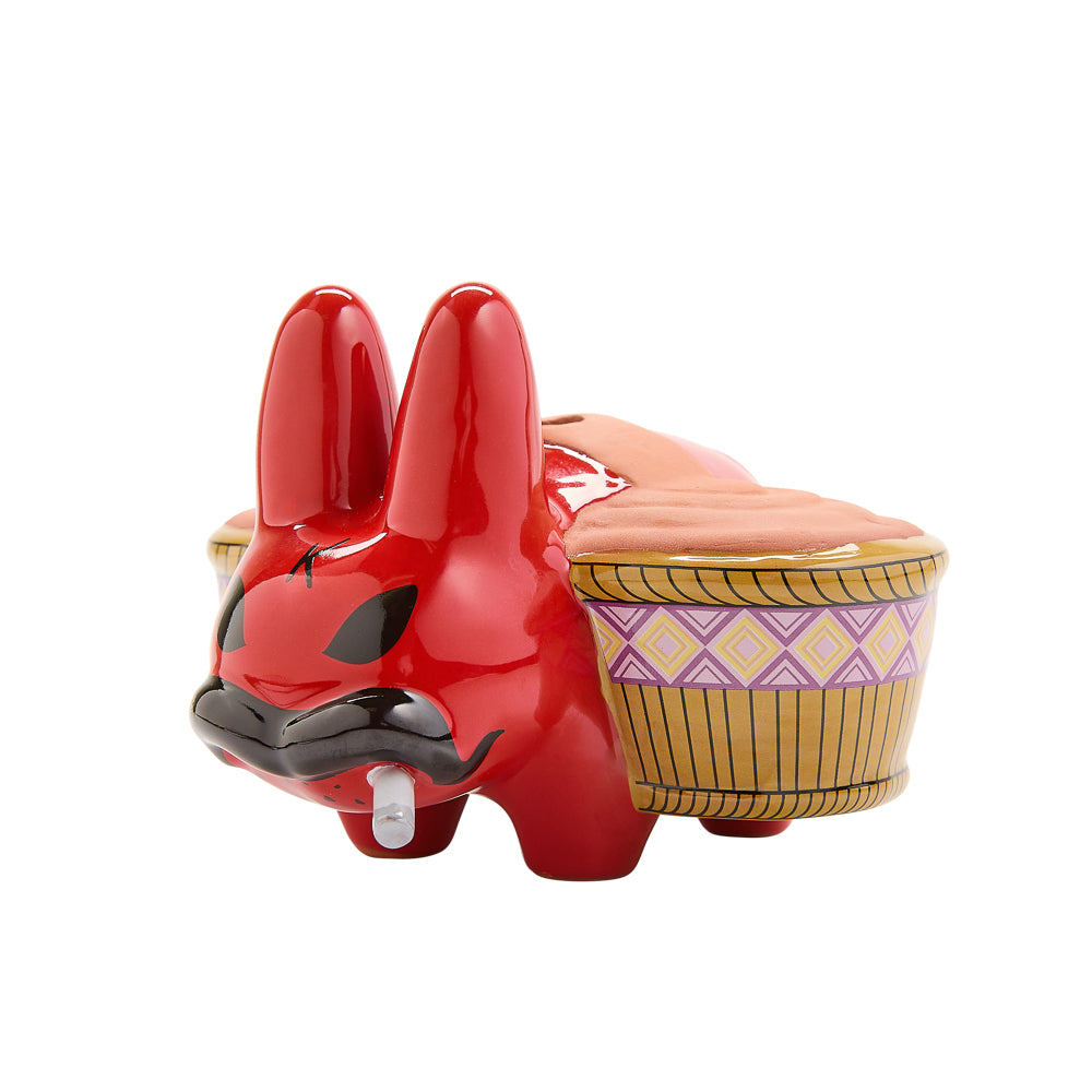 Chia Pet Smorkin’ Labbit in smokin' red edition made of terracotta, featuring a fun, collectible Labbit character with chia plant hair.