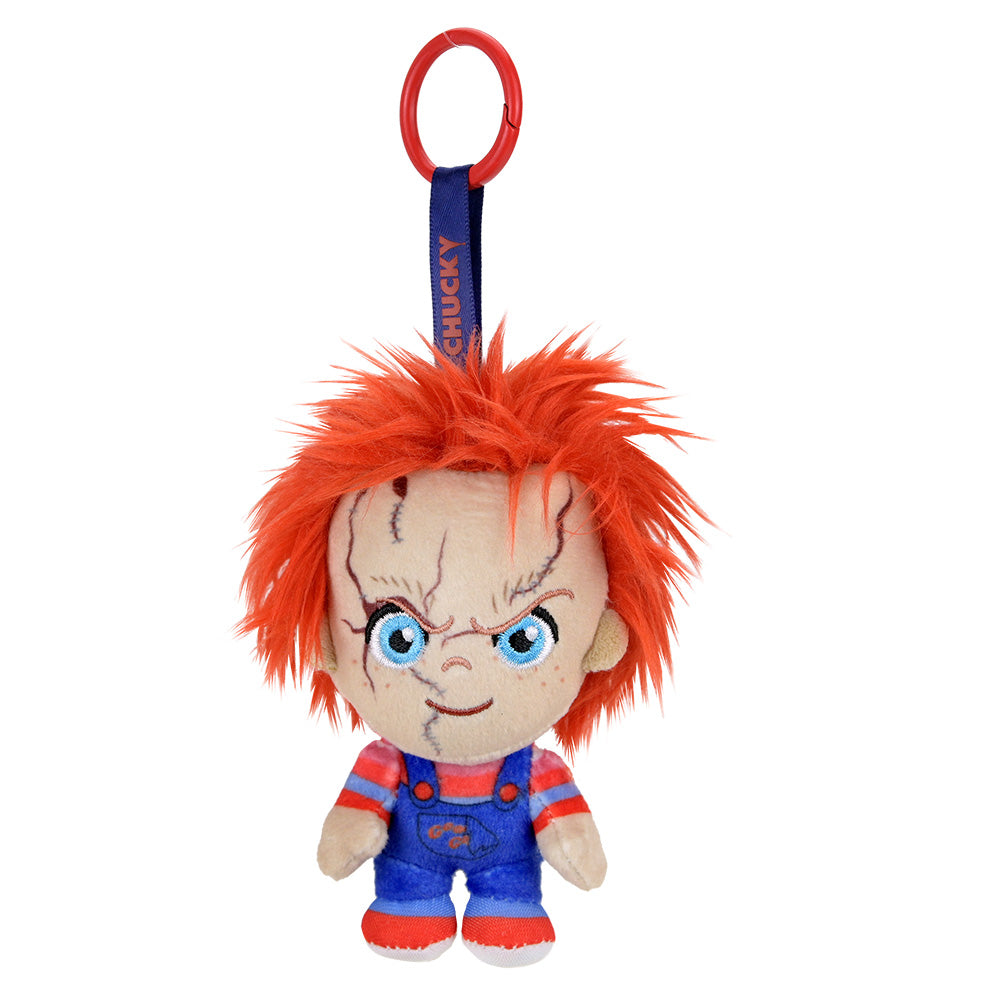 Evil Chucky plush charm from the Chucky brand, featuring a soft, detailed plush toy with a sinister expression.