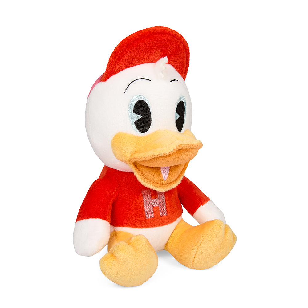 Disney's DuckTales Huey Phunny plush toy featuring a soft, colorful plush of Huey from DuckTales in a playful pose.