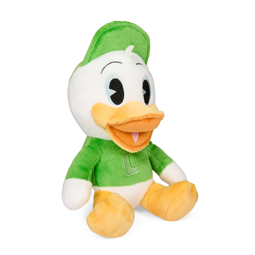 Disney's DuckTales Louie Phunny plush toy featuring Louie character's soft, cuddly fabric and detailed Disney design.