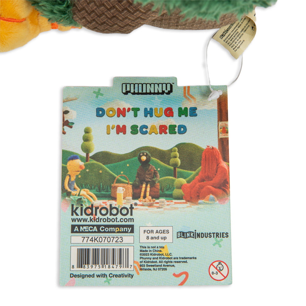 Don't Hug Me I'm Scared Phunny Plush 3-Pack bundle featuring green duck, red guy, and yellow guy plush toys.
