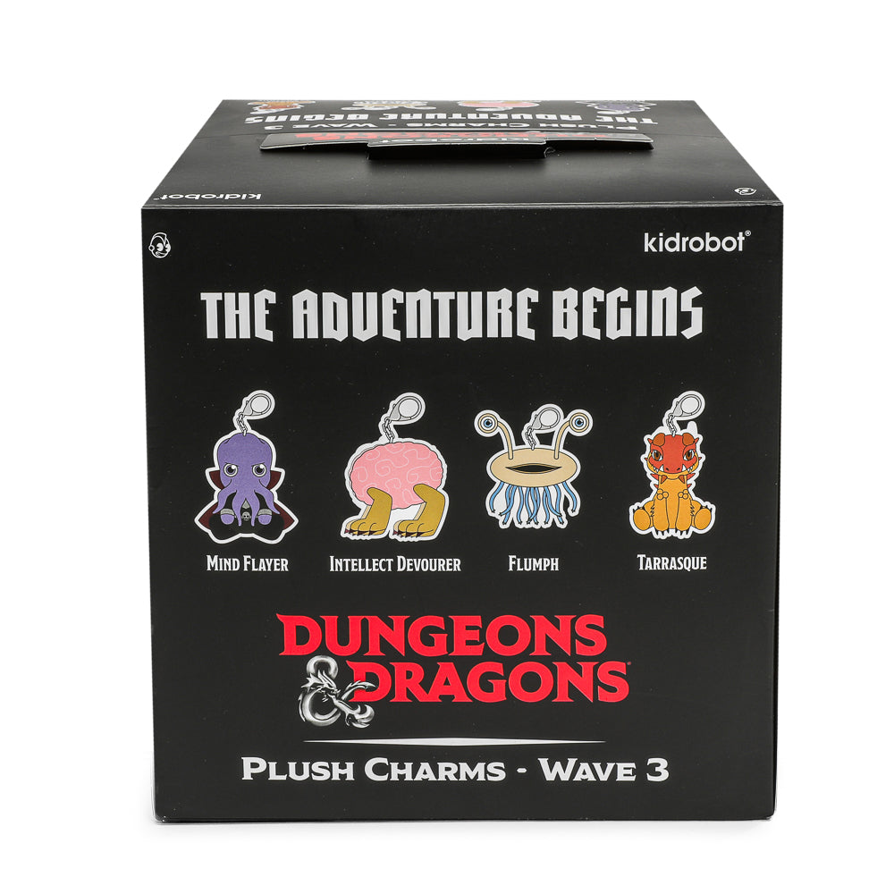 Dungeons & Dragons 3-inch plush collectible charms from Wave 3 featuring colorful fantasy character designs.