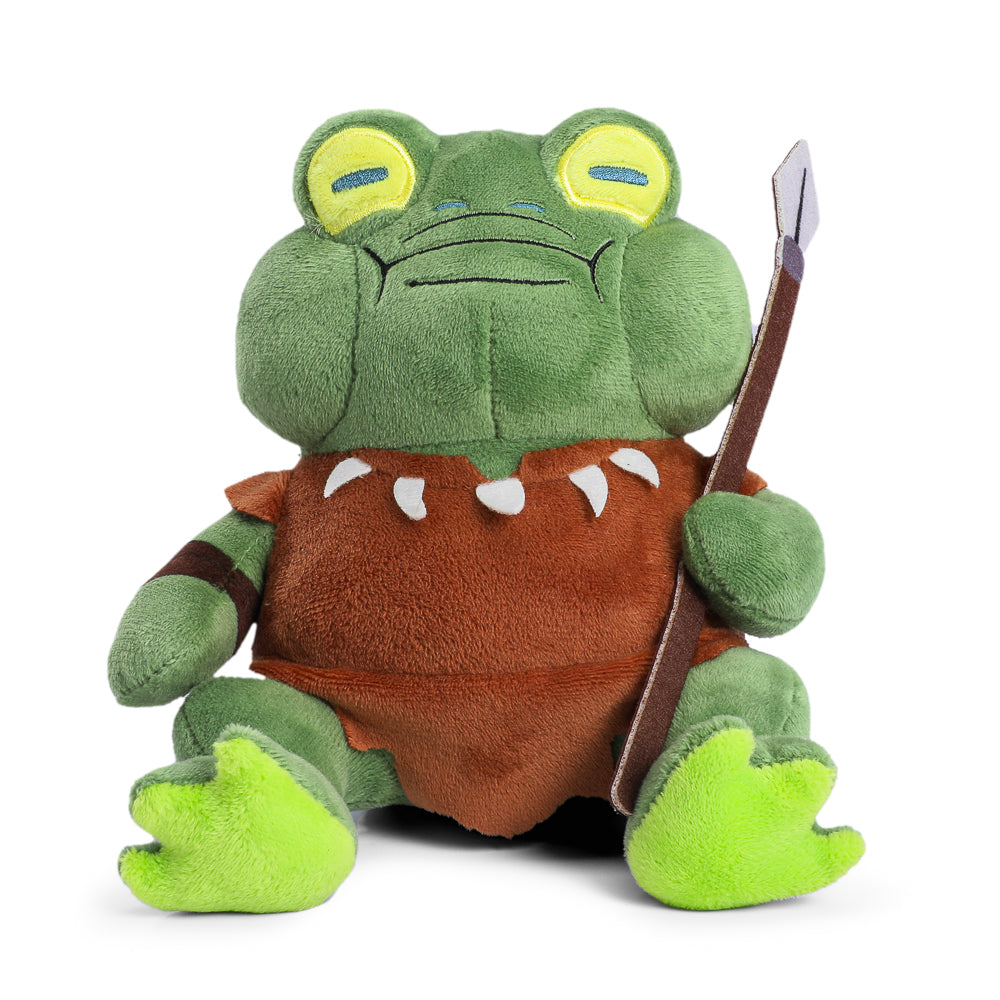 Dungeons & Dragons Bullywug Phunny Plush by Kidrobot featuring a soft, detailed frog-like creature from the fantasy game.