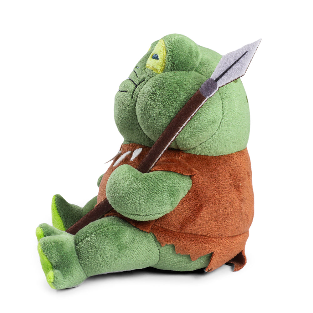 Dungeons & Dragons Bullywug Phunny plush by Kidrobot featuring a detailed, soft green frog-like creature toy.