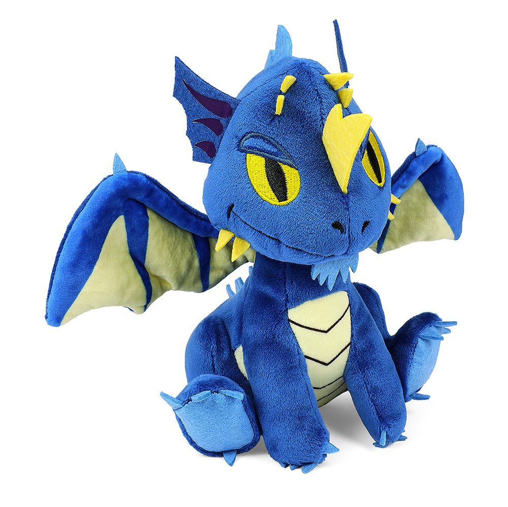 Dungeons & Dragons Phunny plush bundle featuring a blue dragon, pit fiend, and mind flayer plush toys on a white background.