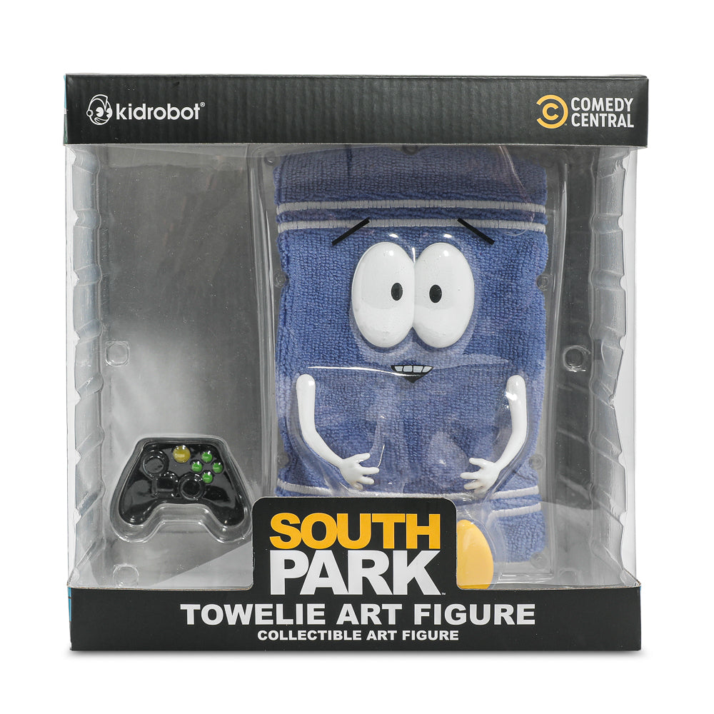 South Park Towelie 8-inch art figure with gaming controller, clear shell and plush, limited edition collectible by South Park.