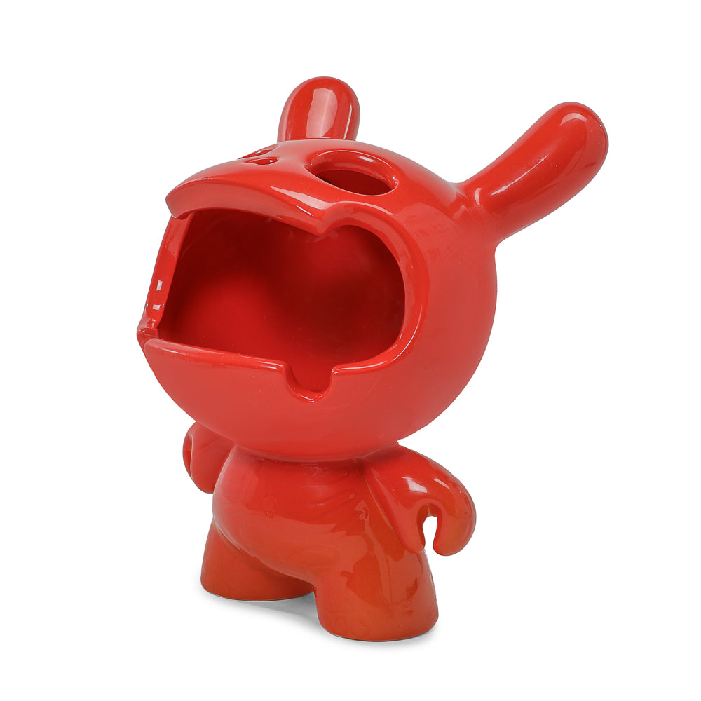Kidrobot Fine Ash Dunny 5-inch ceramic ashtray figure in Sunset Orange edition, featuring a stylized Dunny design.