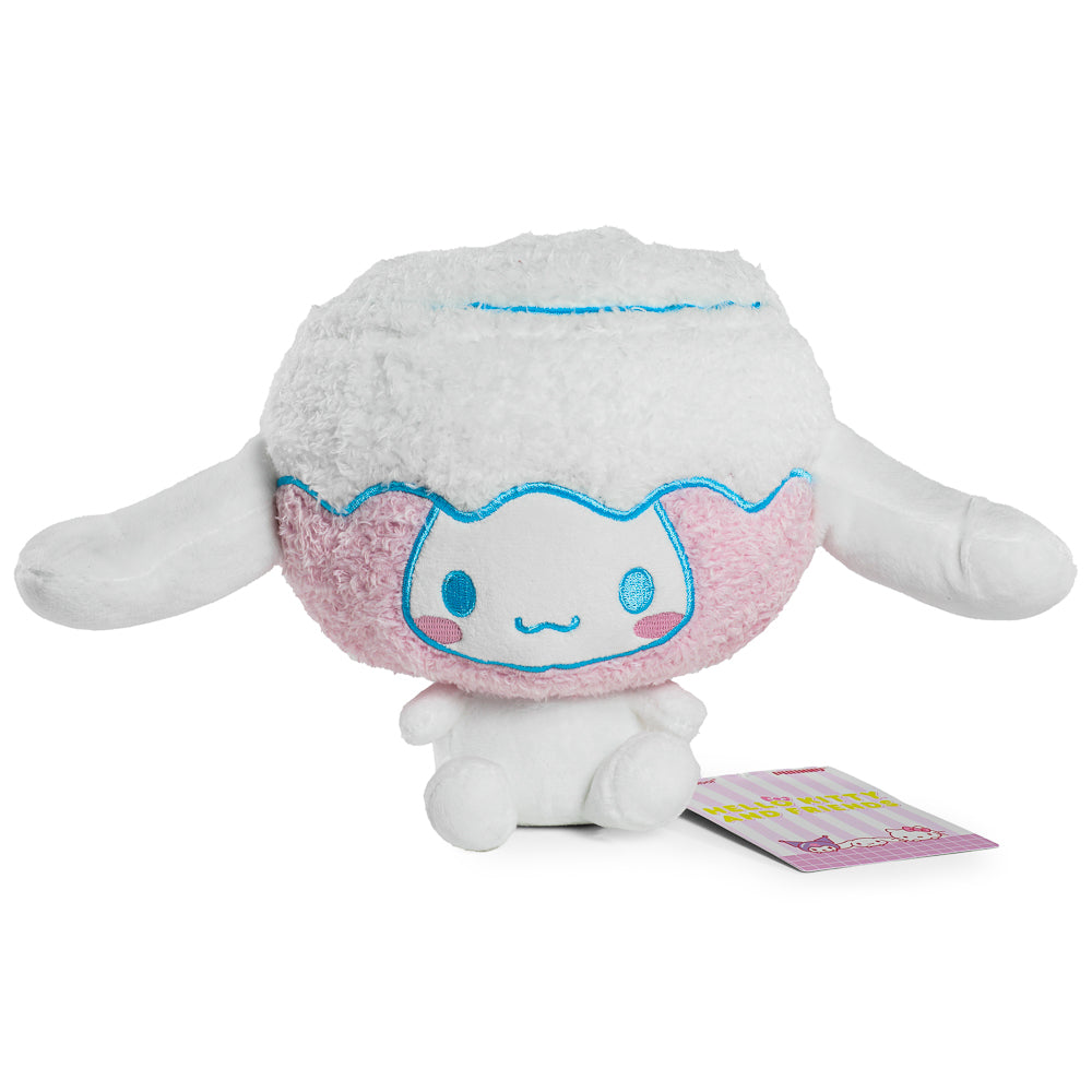 Sanrio Hello Kitty and Cinnamoroll Phunny plush toy featuring Cinnamon Roll character, soft and cuddly for fans.