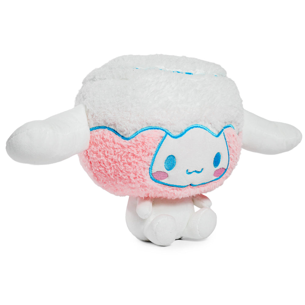 Sanrio Hello Kitty and Cinnamoroll Phunny Plush featuring a cinnamon roll design and soft fabric, perfect for cuddling and display.