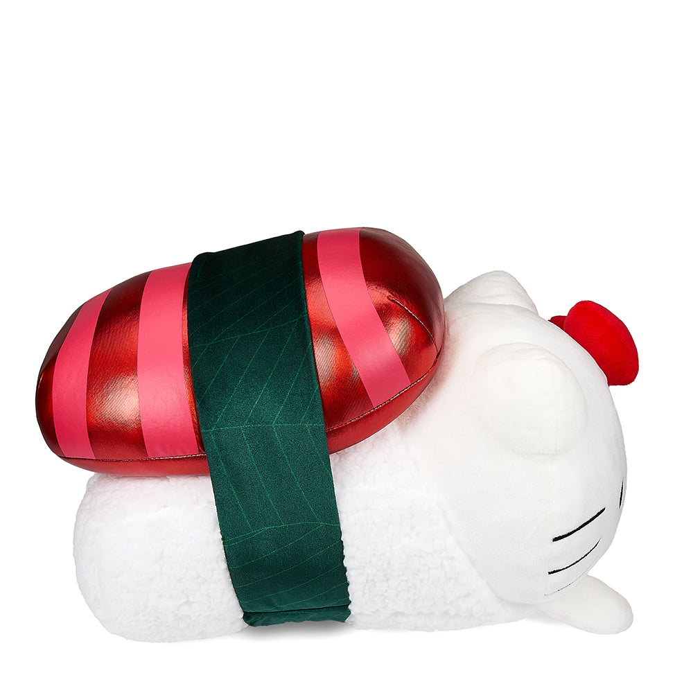 Sanrio Hello Kitty plush toy in nigiri sushi style, 10-inch soft plush from Hello Kitty and Friends collection.